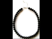 Collier perles shungite 10 mm